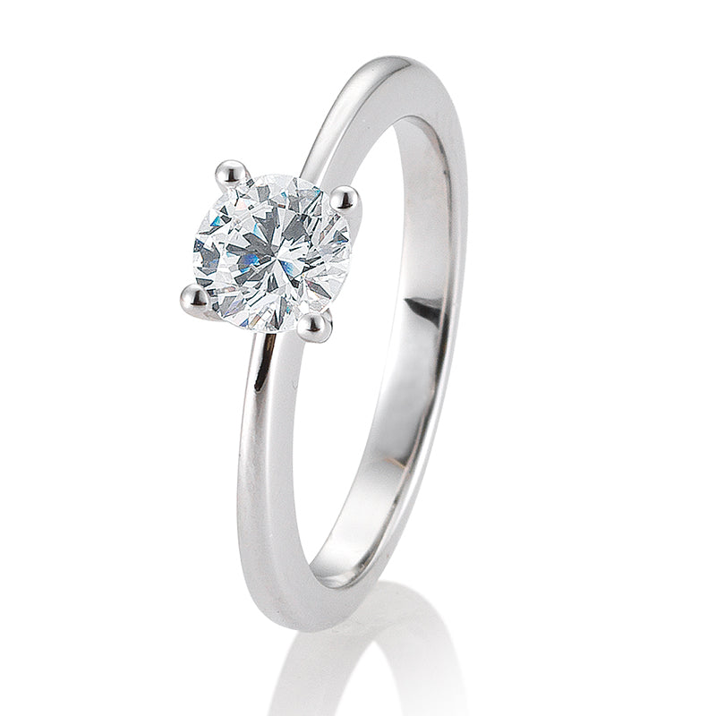 Verlobungsring mit einem Brillanten 1,50 ct., Platin