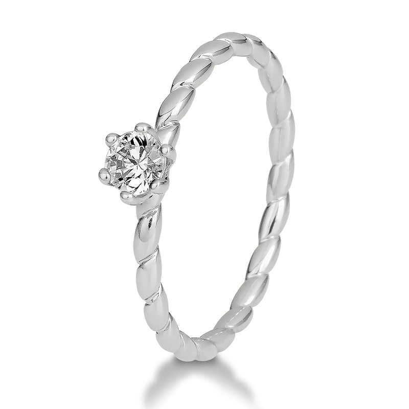 Verlobungsring mit einem Brillanten 0,25 ct., Platin