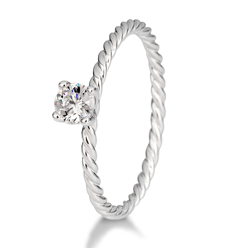 Verlobungsring mit einem Brillanten 0,25 ct., Platin