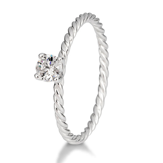 Verlobungsring mit einem Brillanten 0,25 ct., Platin