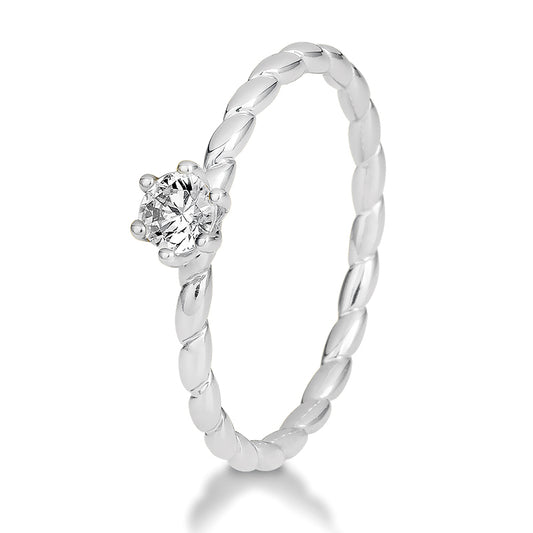 Verlobungsring mit einem Brillanten 0,20 ct., Platin