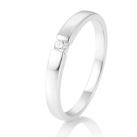 Verlobungsring mit einem Brillanten 0,05 ct., Platin