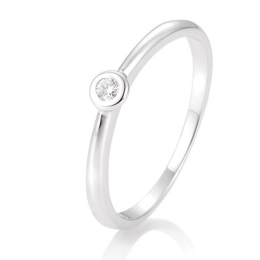 Verlobungsring mit einem Brillanten 0,05 ct., Platin