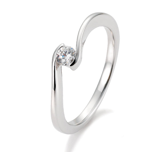 Verlobungsring mit einem Brillanten 0,15 ct., Weißgold