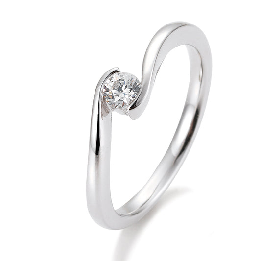 Verlobungsring mit einem Brillanten 0,20 ct., Weißgold