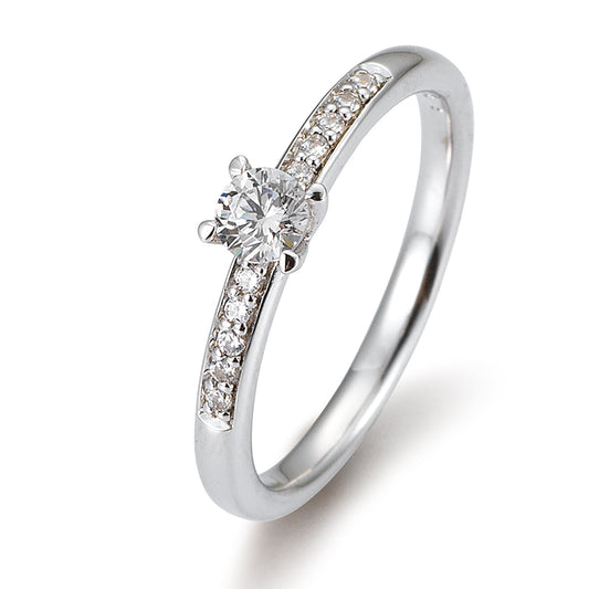 Verlobungsring mit 11 Brillanten 0,325 ct., Platin