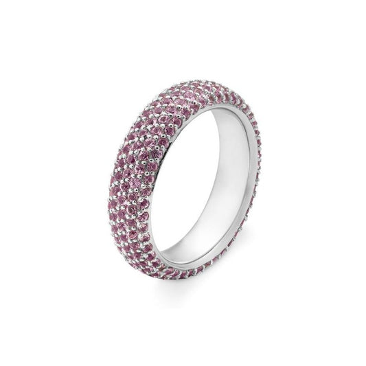 Luxury Ring mit Safir Pink hell, Weißgold