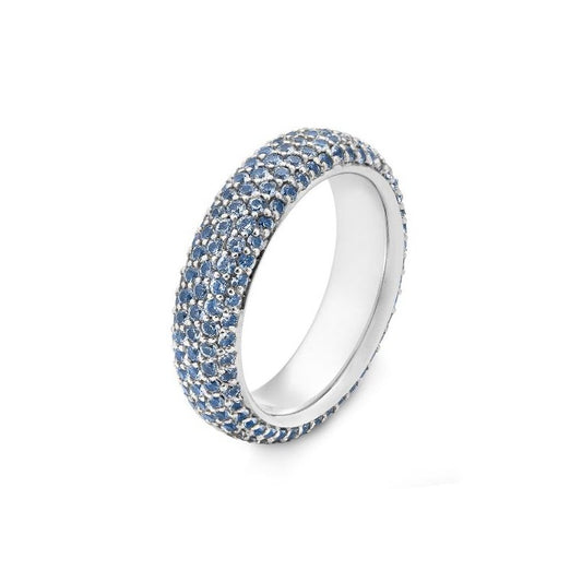 Luxury Ring mit Safir hellblau, Weißgold
