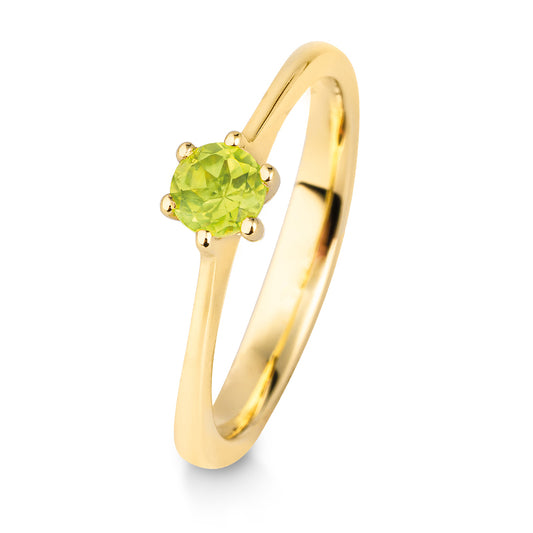 Ring mit einem Peridot, Gelbgold