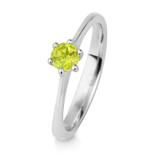 Ring mit einem Peridot, Platin