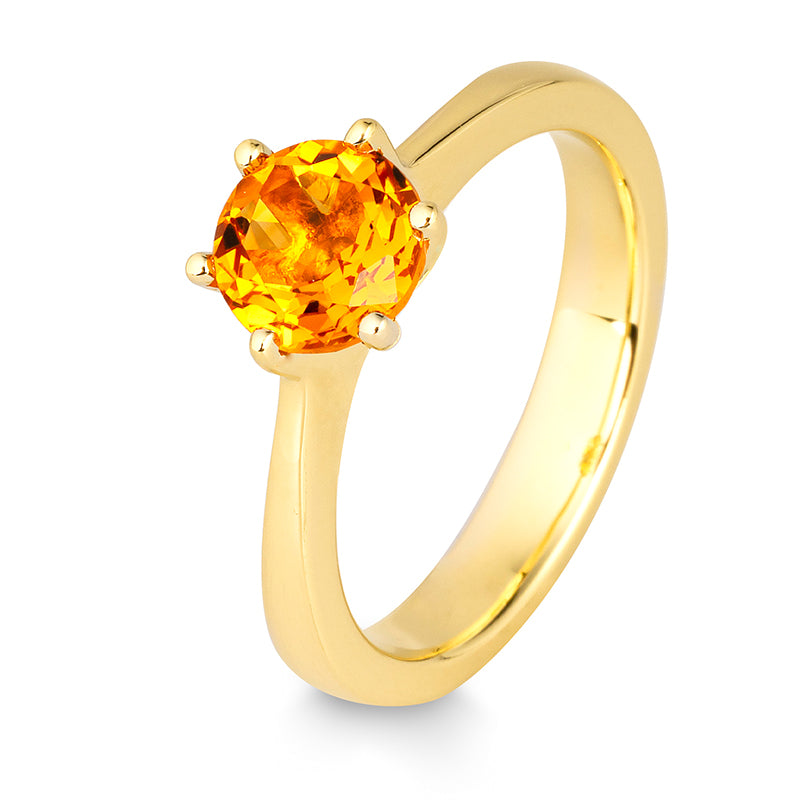 Ring mit einem Citrin, Gelbgold