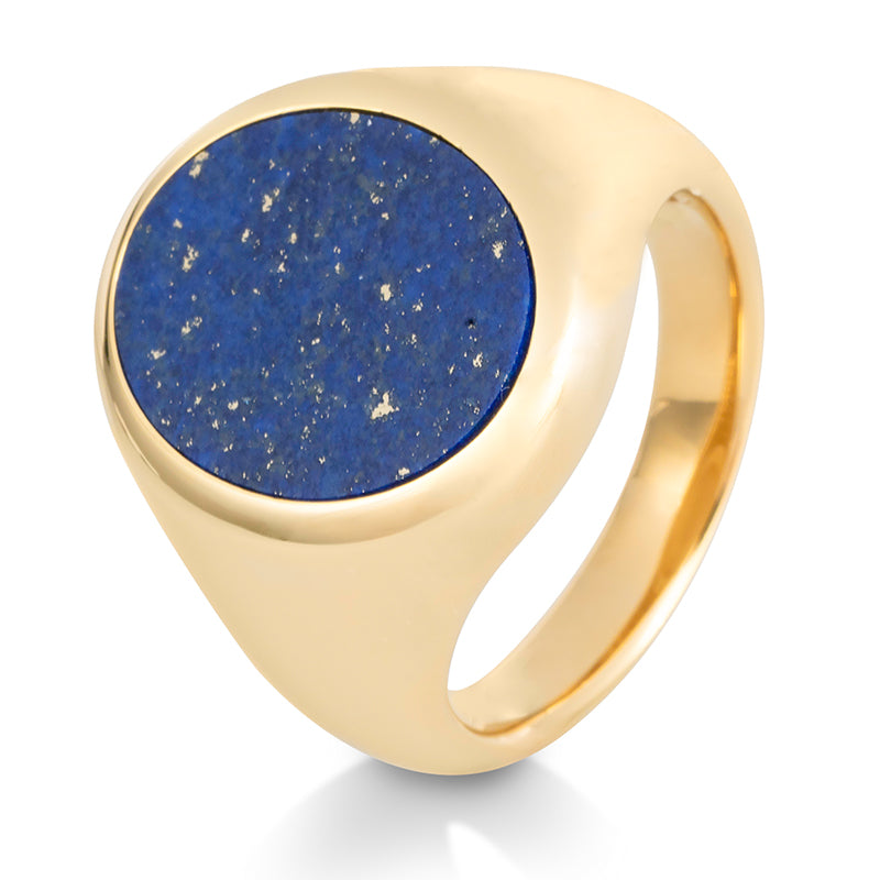 Siegelring mit Lapis, Gelbgold