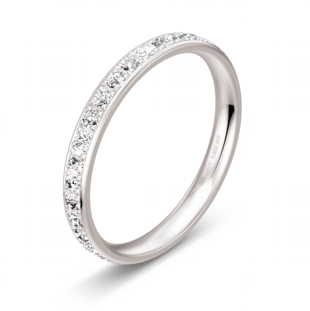 BREUNING Trauring mit Brillanten 0,66 ct., Weißgold