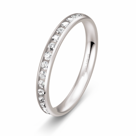 BREUNING Trauring mit Brillanten 0,24 ct., Platin