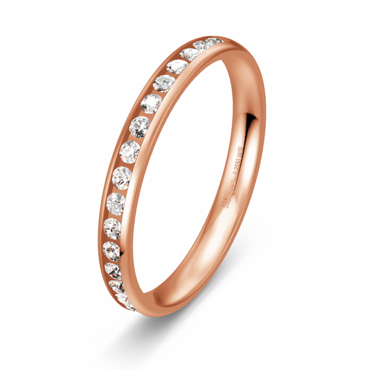 BREUNING Trauring mit Brillanten 0,24 ct., Rotgold