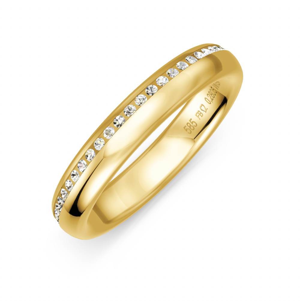 BREUNING Trauring mit Brillanten 0,280 ct., Gelbgold