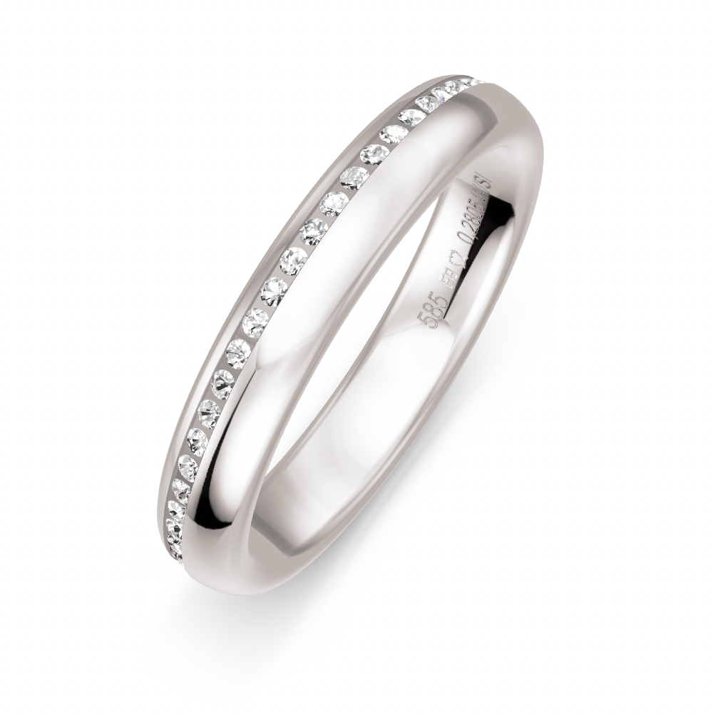 BREUNING Trauring mit Brillanten 0,280 ct., Weißgold